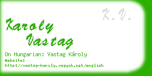 karoly vastag business card
